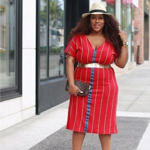 Boho Vibe Double V Neck Dress